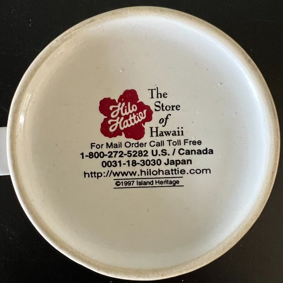 Set of 2 Vintage Hilo Hattie Mugs ~ Bird Of Paradise ~ Red Hibiscus - Picture 12 of 14